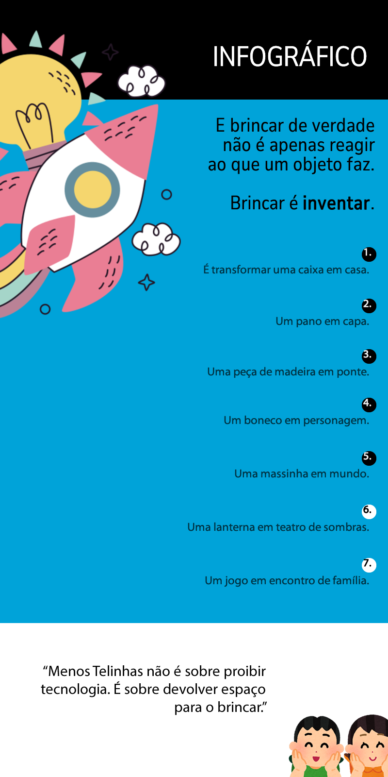 Infográfico: Menos Telinhas também é mais presença.